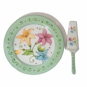 NIB I. GODINGER & CO. 10" CAKE PLATE & SERVER